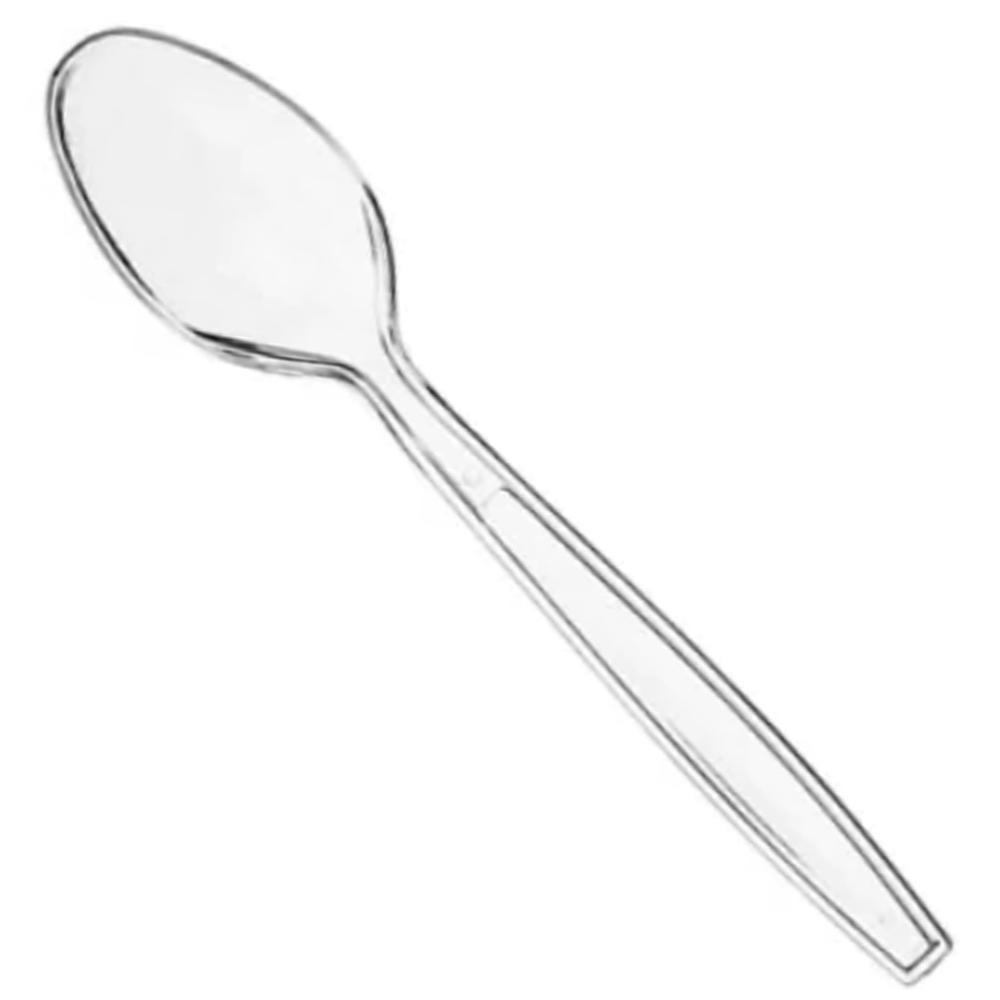 COLIS DE 250 CUILLERES DESSERT TRANSPARENTES