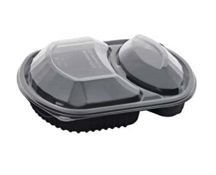 BARQUETTE MICRO-ONDABLE 2C AVEC COUVERCLE (CARTON DE 200PCS)